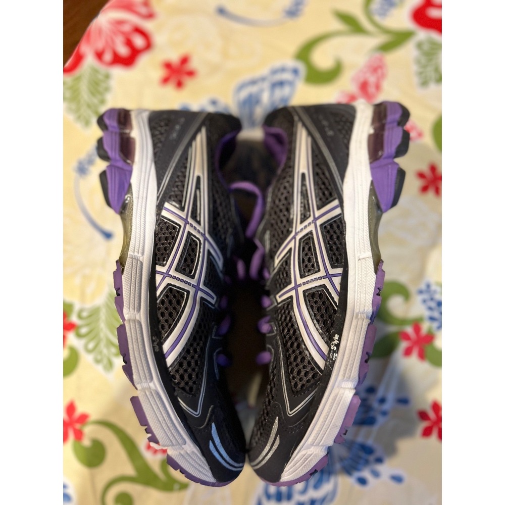 Asics GT 2170 Sz 8.5 Running Shoes Black Purple Athletic Trainer Sneakers READ